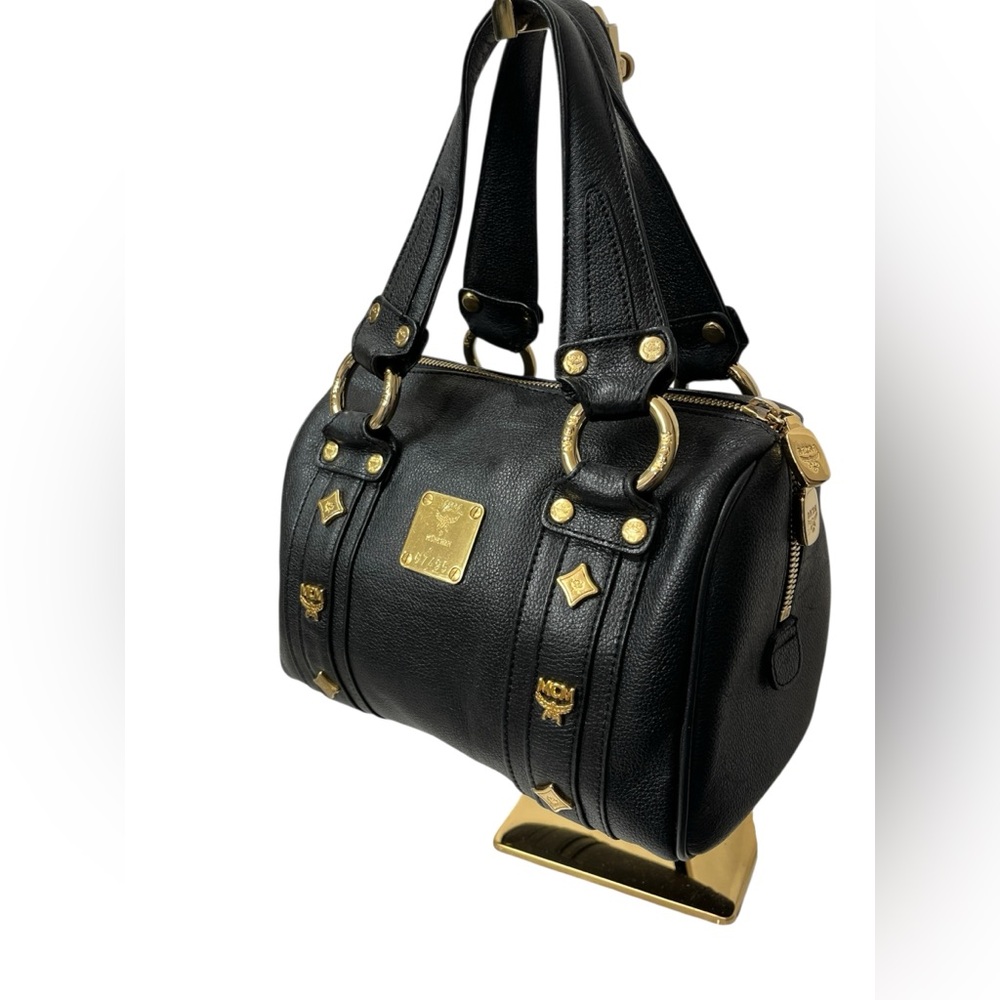 MCM Black Leather Boston Bag - Picture 3 of 15